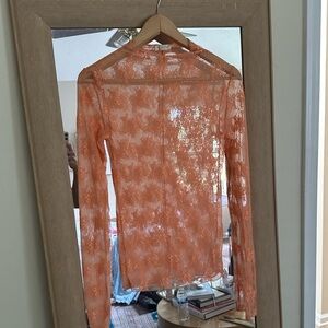 Free People coral sheet top